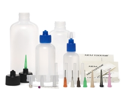 CABK Xiem Tools Customizable Applicator Kit (1, 2, 4 & 8 oz bottles and 4caps with 8 tips)