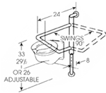 Swing Away Grab Bar With Paper Holder