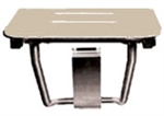 Rectangular Shower Seat - Ivory Slatted Top (18" by 16")