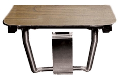Rectangular Shower Seat - Wood-Grained Phenolic Top (18" by 16")