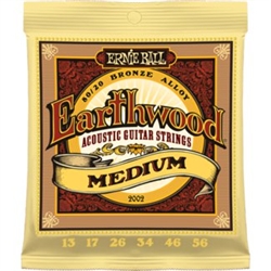 Ernie Ball 2002 Earthwood 80/20 Bronze Medium Acoustic Guitar Strings