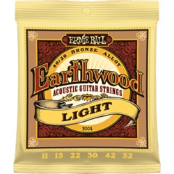 Ernie Ball 2004 Earthwood Light 80/20 Bronze Acoustic Guitar Strings - 11-52 Gauge