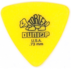 Jim Dunlop Tortex Triangle .73MM Yellow, bag of 72