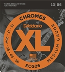 D'Addario ECG26 Chromes Flat Wound, Medium, 13-56