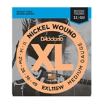 D'Addario EXL115W Nickel Wound, Medium/Blues-Jazz Rock, Wound 3rd, 11-49