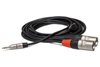 HOSA HMX-006Y  Pro Stereo Breakout REAN 3.5 mm TRS to Dual XLR3M