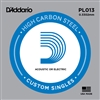 D'Addario Single Plain Steel 013