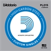 D'Addario Single Plain Steel 015