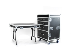 Large Workbox, 4 Drawer Front Table Lid with Guitar Workstation