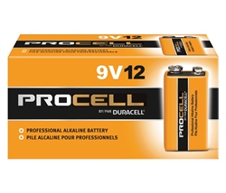 Duracell Procell 9 Volt Batteries - PC1604 - Sold in Boxes of 12