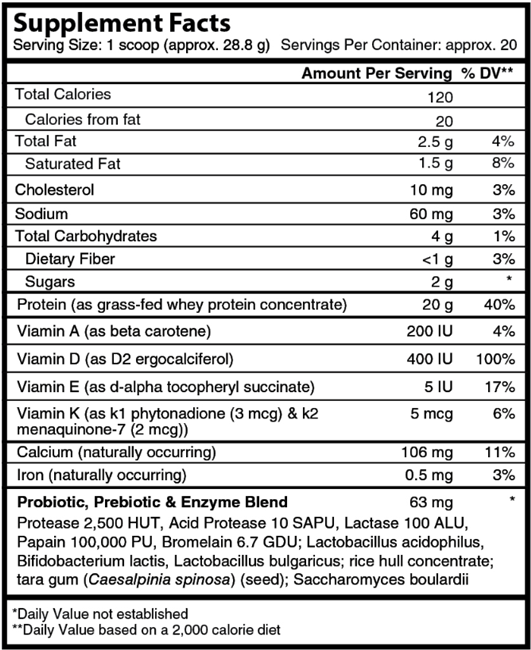Maximized Living Grass-Fed Whey Protein - Vanilla