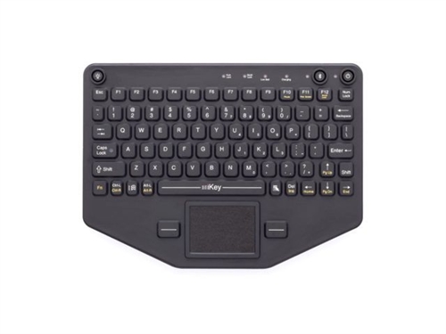 iKey Dual-Connectivity, Bluetooth & USB Mobile Keyboard Touchpad (Bluetooth) & (USB) (Black) | BT-80-TP