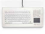 iKey Desktop Stainless Steel Keyboard Stainless Steel keys and Touchpad (PS2) (Stainless Steel) | DT-102-SS-PS2