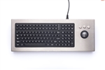 iKey Desktop Stainless Steel Keyboard Integrated Trackball (USB) (Stainless Steel) | DT-2000-TB-USB