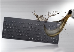 Used for Infection Control & Equipment Protection, the Really-O-Cool Oil Resistant Waterproof Keyboard  ROC-B5 can be cleaned by washing with soap and water, sanitized or disinfected.