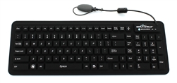 Used for Infection Control & Equipment Protection, the Seal-Glow Washable Backlit Silicone Keyboard S106G2 can be cleaned by washing with soap and water, sanitized or disinfected.