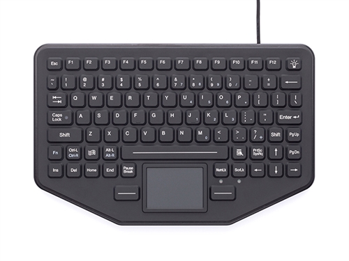 iKey Ultra-thin mobile Keyboard VESA Mounting pattern. Red Backlighting. USB cable. (USB) (Black) | SB-87-TP-M-USB