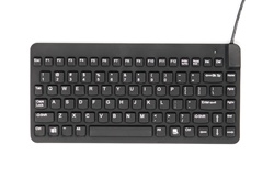 Used for Infection Control & Equipment Protection, the Slim-Cool-Low-Profile Small-Footprint Keyboard SCLP-B5 can be cleaned by washing with soap and water, sanitized or disinfected.