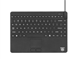 Man and Machine Slim-Cool-Low-Profile-Touch Backlit Small-Footprint 12-inch Waterproof Silicone Keyboard and Touchpad (USB) (Black) | SCLP+/BKL/B5