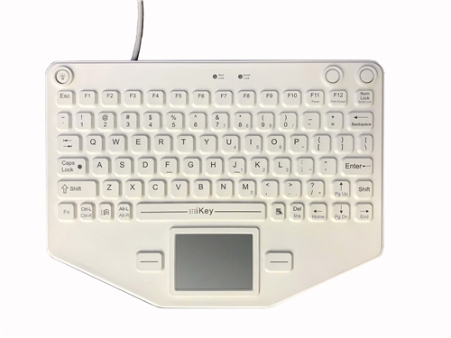 iKey Compact Mobile Keyboard Touchpad White (USB) (White) | SL-80-TP-USB-WHT