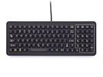 iKey SlimKey Backlit Mobile Industrial Keyboard (PS2) (Black) | SLK-101-M-PS2