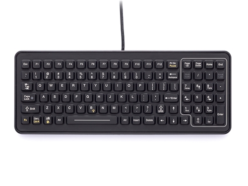 iKey SlimKey Backlit Mobile Industrial Keyboard (USB) (Black) | SLK-101-M-USB