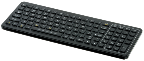 iKey SlimKey Backlit Industrial Keyboard QuickLock (USB) (Black) | SLK-101C-USB