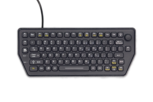 iKey Compact Mobile Backlit Keyboard w/Force Sensing Resistor &Mounting Holes (USB) (Black) | SLK-79-FSR-M-USB