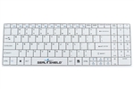 Seal Shield Clean-Wipe Medical Grade Chiclet International Keyboard, Detachable Cord, Waterproof, Antimicrobial Product Protection, Israel / Hebrew QWERTY (ISO) (USB) (White) | SSKSV099IL