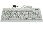 Used for Infection Control & Equipment Protection, the Silver-Seal-Glow Backlit True-Type Keyboard SSWKSV207GL can be cleaned by washing with soap and water, sanitized or disinfected.