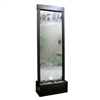 Silver Mirror Waterfall with Decorative Stones & Light