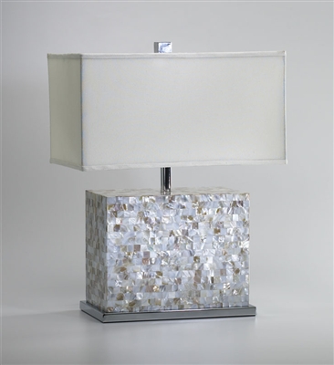 Shell Tile Table Lamp