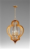 Vertigo Gold Leaf Chandelier