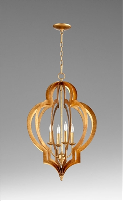 Vertigo Gold Leaf Chandelier