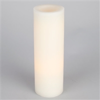 12" Flameless Pillar - White