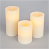 Set of Three Flameless Pillars - Champagne