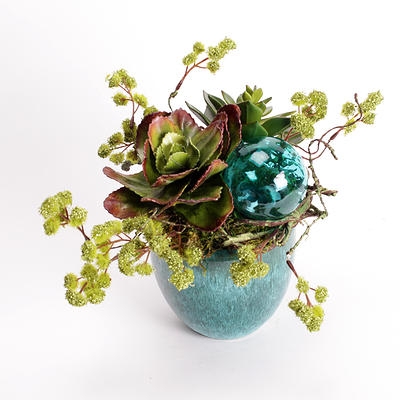 Succulent Planter with Globe