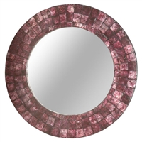 Small Plum Capiz Mirror