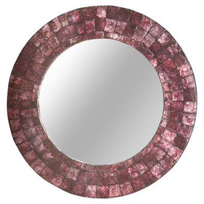 Small Plum Capiz Mirror