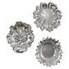 Silver Flowers Wall Art, Set of Three