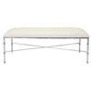 Stella White & Nickel Bench