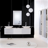 White & Silver Wall Mounted Vanity