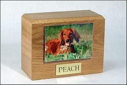 Oak Photo Urn - 3.5 x 5