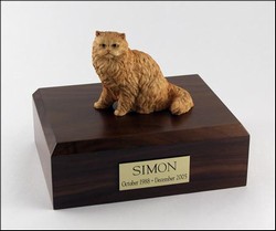 Cat Urn, Persian, Orange