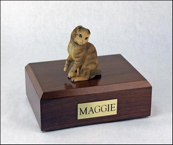 Brown Scottish Fold Cat Urn