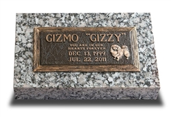 Rectangle Pet Bronze Grave Marker