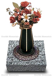 Bronze Vase with Granite Base