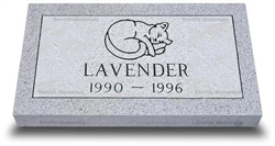 Standard Pet Grave Marker 20" x 10" x 3"