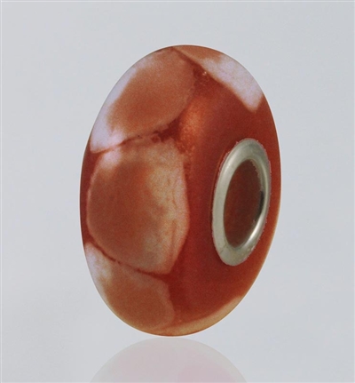 Red Dots Glass Cremation Bead for Pandora Bracelets