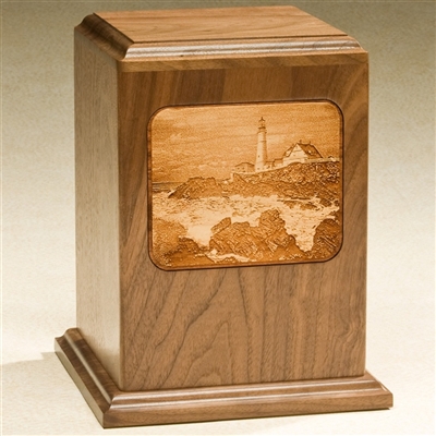 Lighthouse Walnut Urn